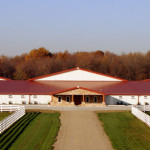 Steel horse training facility building