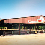 covered steel horseback riding arena pavillion
