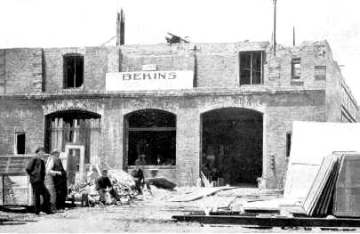 Steel storage building in 1906 San Francisco earthquake