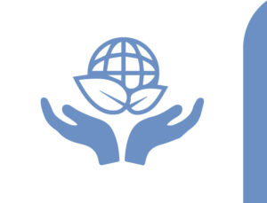 Icon of hands protecting the Earth.