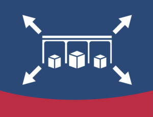 Icon depicting expanding self storage units.