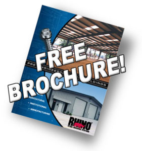 Photo of the free brochure available from RHINO buildings.
