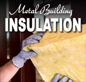 Gloved hands grasp thick fiberglass batt metal building insulation