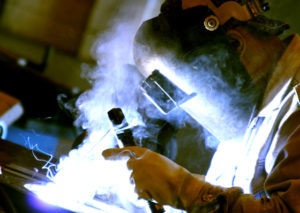 Photo of welder in action.