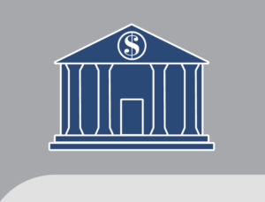 Iconic drawing of a bank