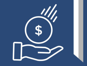 Icon image of a hand holding money.