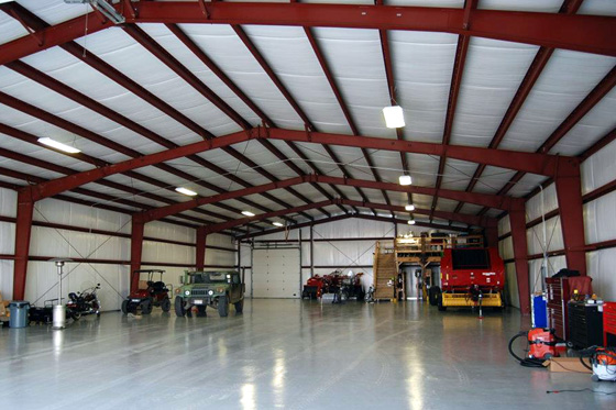 Photo of interior of large personal storage building.